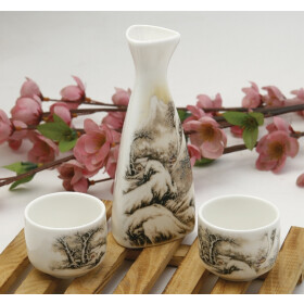 Sake Set 3tlg. Landschaft