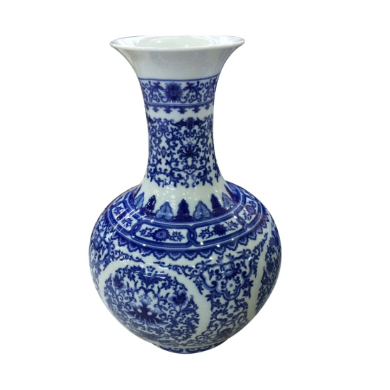 Vase, Chinadekor blau/wei&szlig;