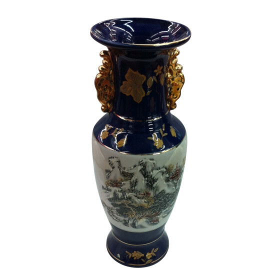 Vase, Chinadekor blau/wei&szlig;