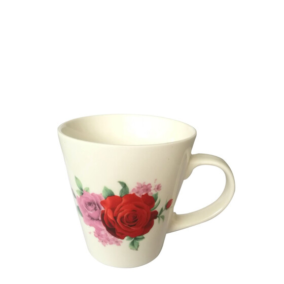 Kaffeetasse mit Rosendekor