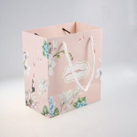 Papier Geschenktasche "Blumendekor"