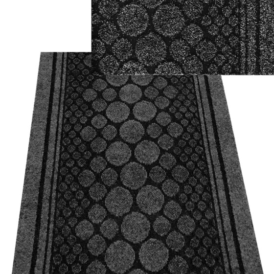 Teppichl&auml;ufer Kunstfaser schwarz Cork 50 B/L 67 x 2500cm