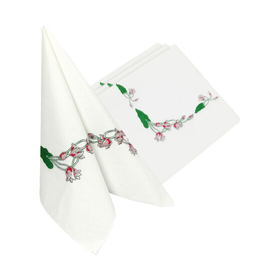 Dinnerservietten 3-lagig 1/4 Falz 40cm, 1000Stk. Lotusblüte