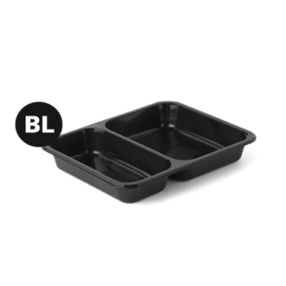 iP - Schale PP 2-Fach schwarz 30. 500St.