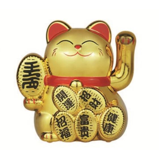 Winkekatze Solar gold