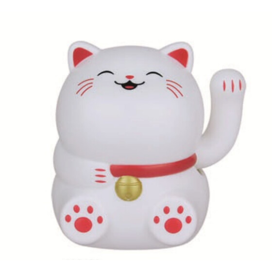 Winkekatze Solar weiss ( KT. 96 )