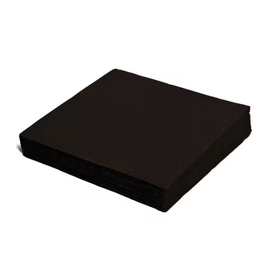 Dinnerservietten 3-lagig 1/4 Falz 33cm, 1600Stk. black