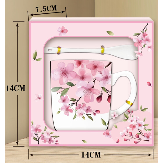 Trinkbecher 2tlg. Blumen