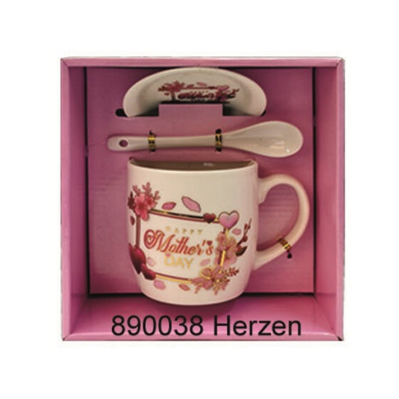 Trinkbecher Muttertag Herzen 3tlg.