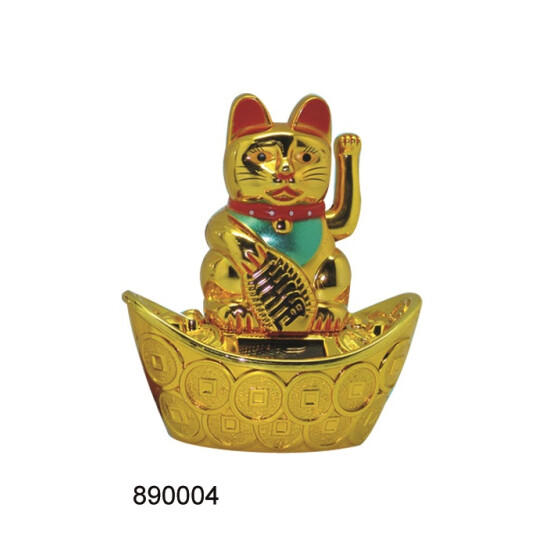 Kopie von Weih. Winkekatze Solar gold 120St. #1