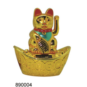 Kopie von Weih. Winkekatze Solar gold 120St. #1
